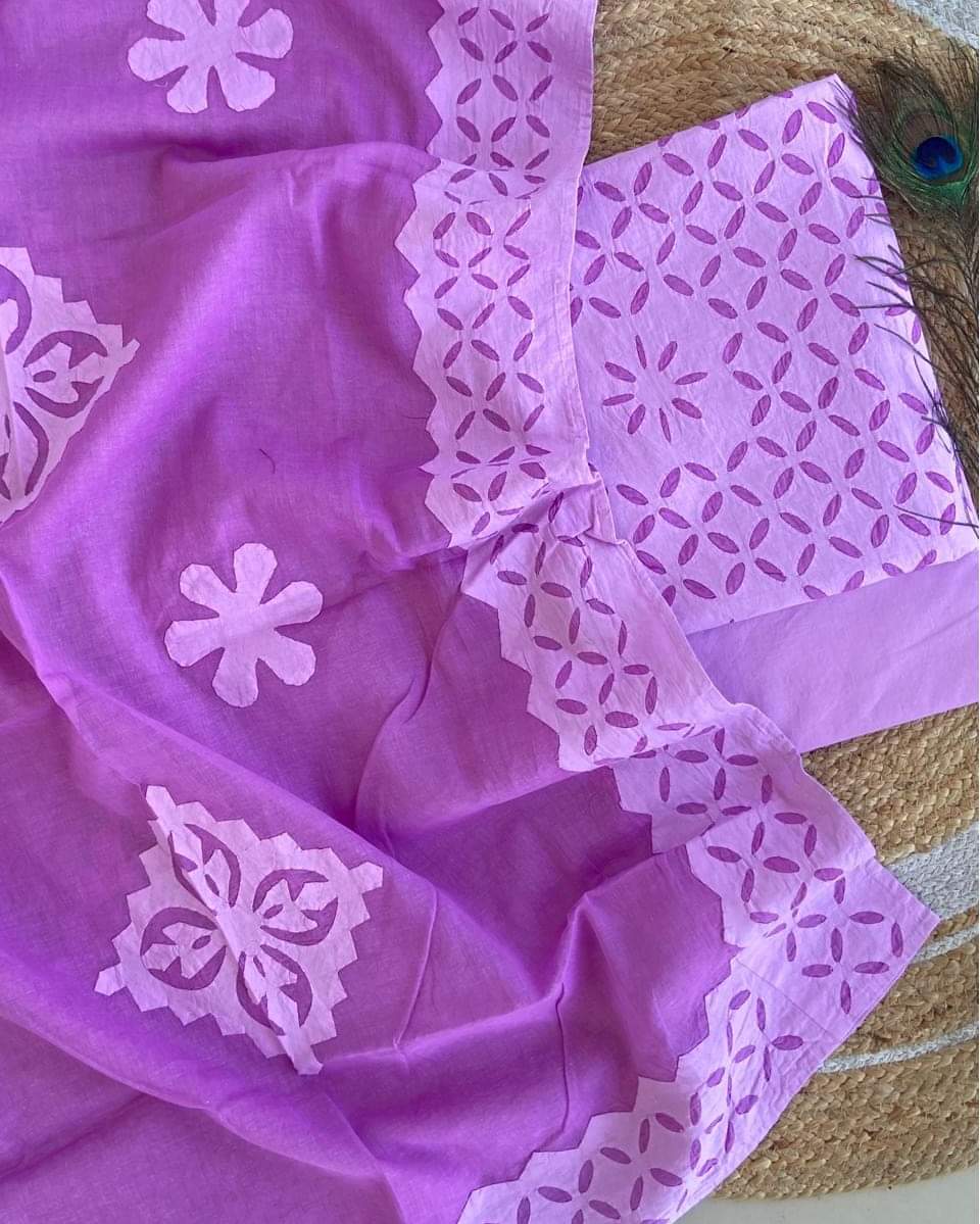 Applique Work Dress Meterial Cotton with Organdy Cotton fabric Best Quality Soft fabric
Regular priceRs.