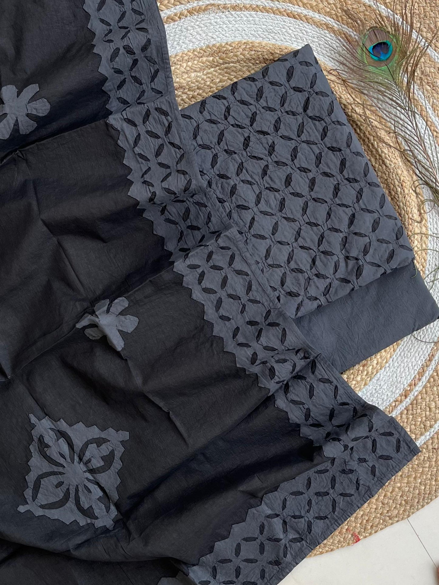 Applique Work Drass Meterial in Cotton Fabric 3 Piece (2.5 each)